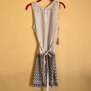 Two toned patterned dress